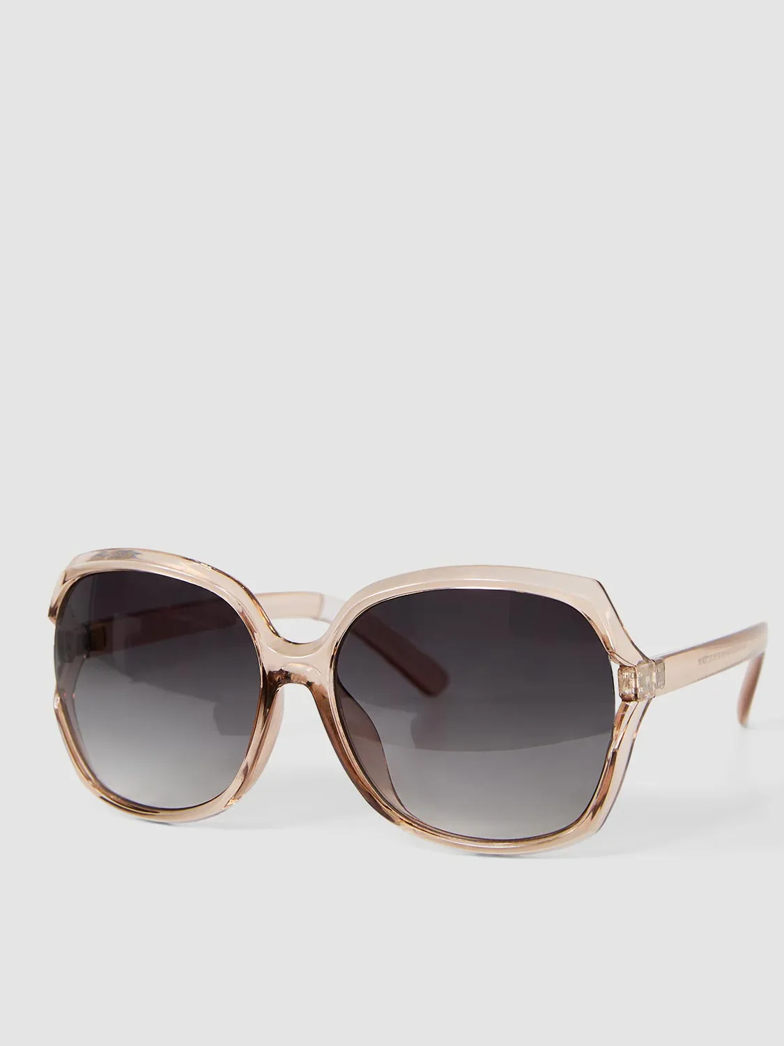 Oversized Clear Frame Sunglasses