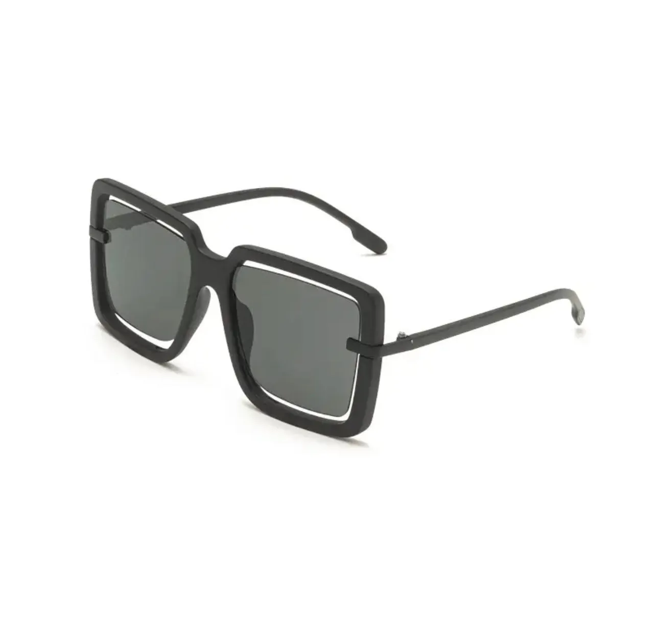 Oversized Hollow Out Square Sunglasses Women Mens