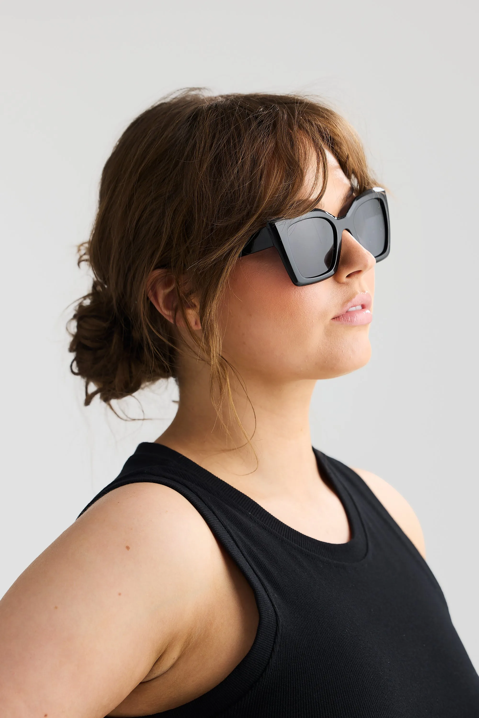 Oversized Sunglasses - Black