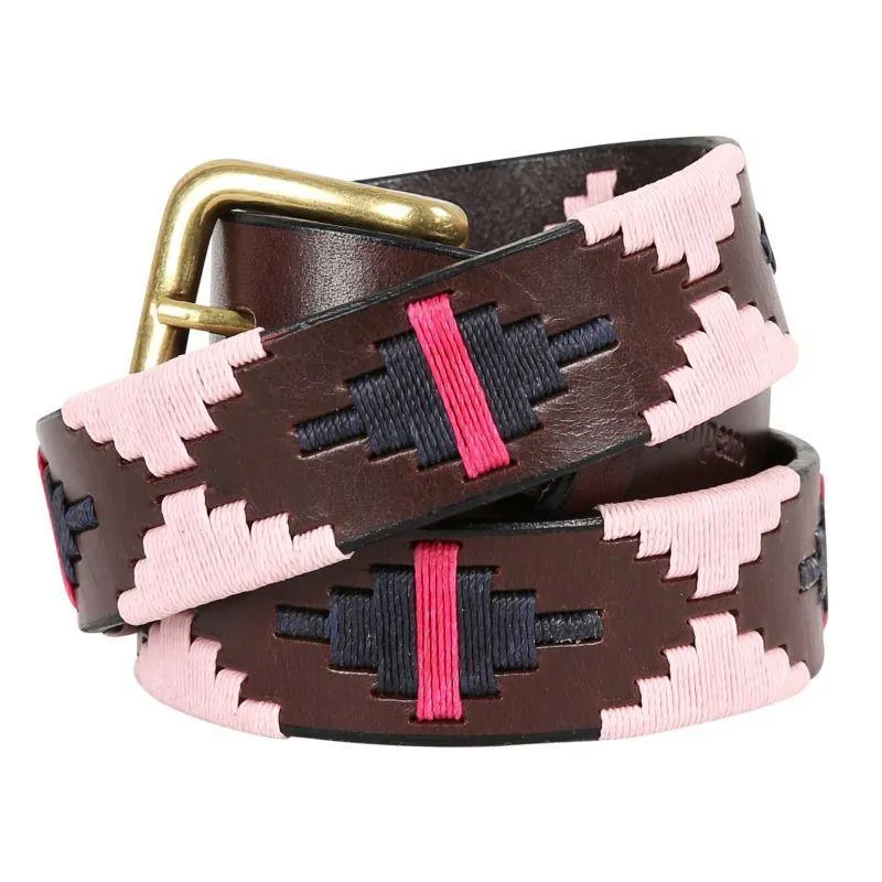 Pampeano Leather Polo Belt - Rosa