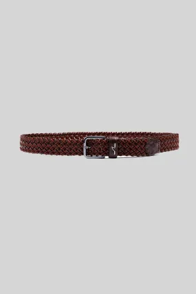 Paul & Shark Leather Trimmed Elastic Belt | Tan