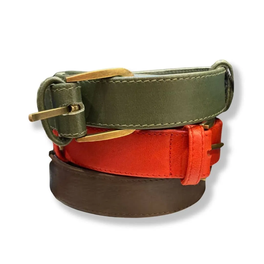 Plus Size Leather Belt - Orange