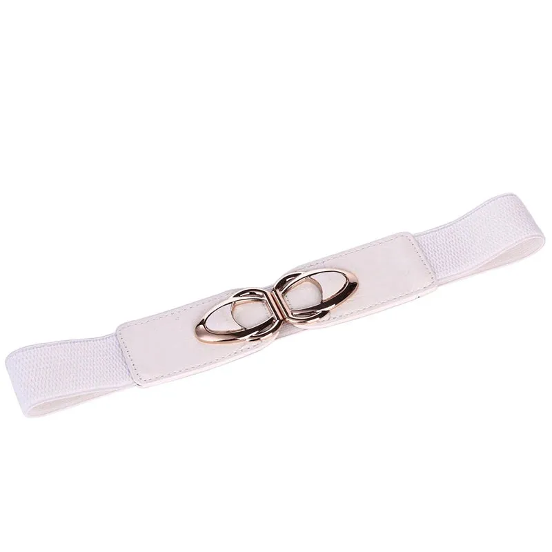 PU Leather Elastic Wide Belt