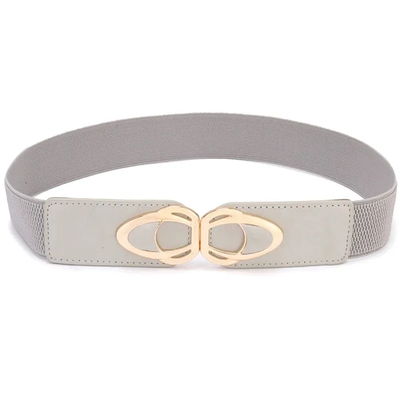 PU Leather Elastic Wide Belt