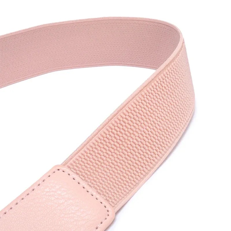 PU Leather Elastic Wide Belt