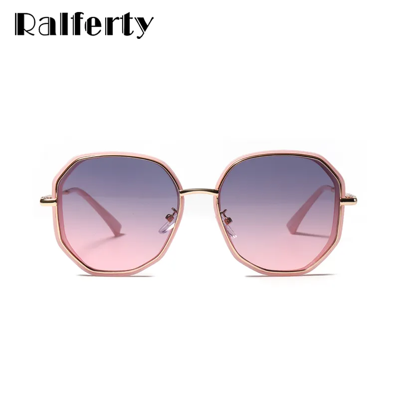 Ralferty Oversized Polygon Women's Sunglasses Big