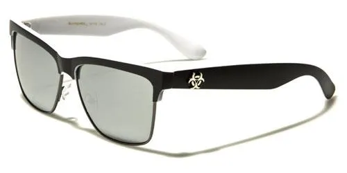 Retro Half Rim Classic Mirrored Sunglasses Unisex