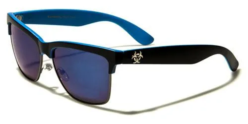 Retro Half Rim Classic Mirrored Sunglasses Unisex