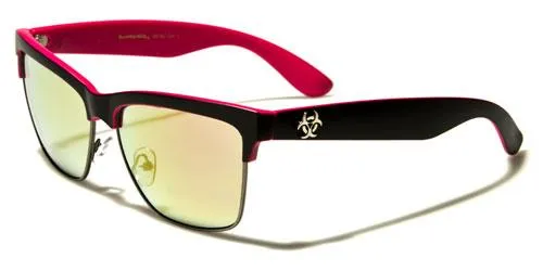 Retro Half Rim Classic Mirrored Sunglasses Unisex