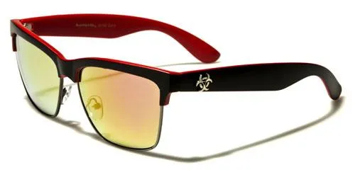 Retro Half Rim Classic Mirrored Sunglasses Unisex