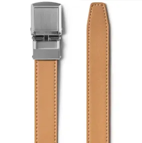 Skinny Hazelnut Belt - Silver Buckle