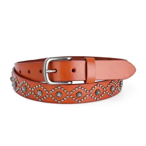 Sunburst Leather Belt