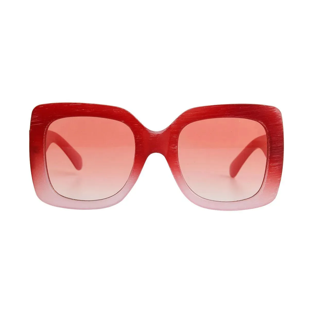 Sunglasses Women Candy Color Red Plastic Square