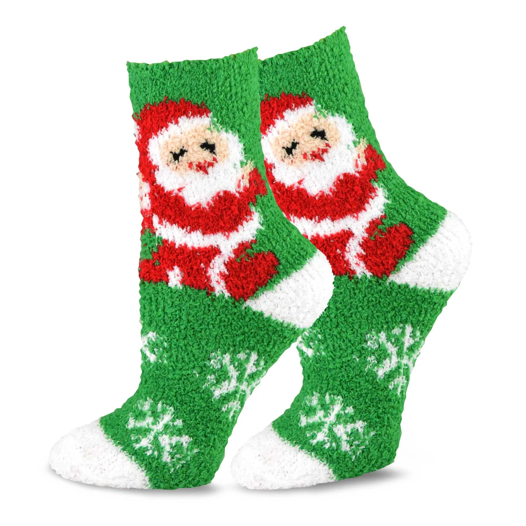 TeeHee Socks Women's Fuzzy Polyester Crew Assorted 3-Pack (12022)