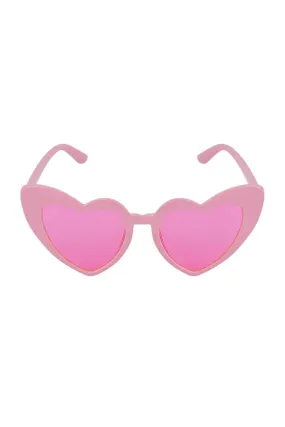 The Edit - Oversized Pink Heart Shaped Sunglasses