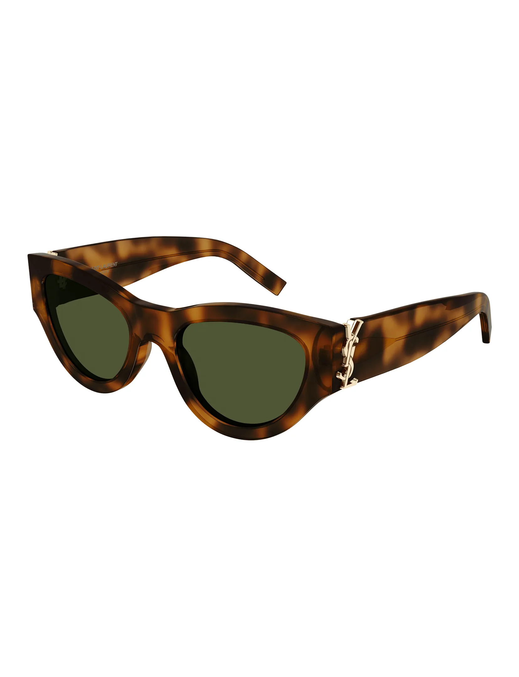 Thick Frame Sunglasses, Havana/Green