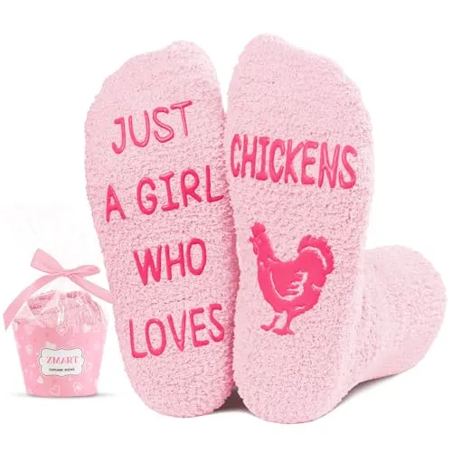 Unique Chicken Gifts for 7-10 years old Girls Who Love Chicken, Cute Chicken Gifts for Kids, Crazy Fuzzy Chicken Socks for 7-10 years old, Unique Chicken Gifts for Chicken Lovers