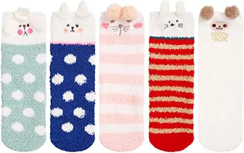 Women Fluffy Slipper Socks Thick, Warm and Cozy Socks Novelty Gift for her, Fuzzy Socks