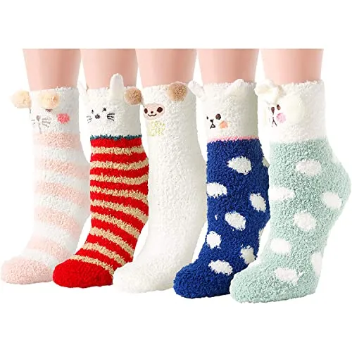 Women Fluffy Slipper Socks Thick, Warm and Cozy Socks Novelty Gift for her, Fuzzy Socks