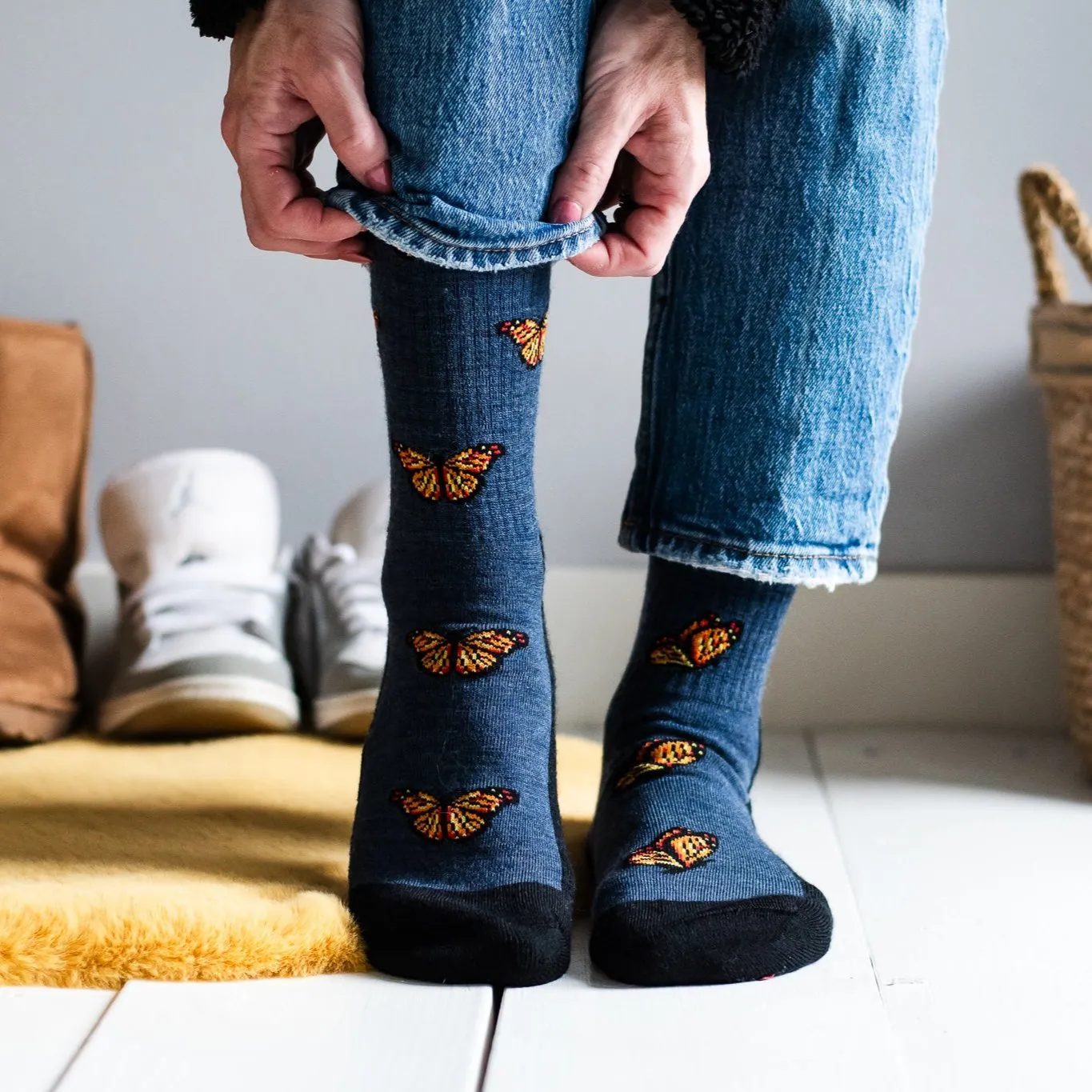 Women's Butterfly Merino Wool Socks