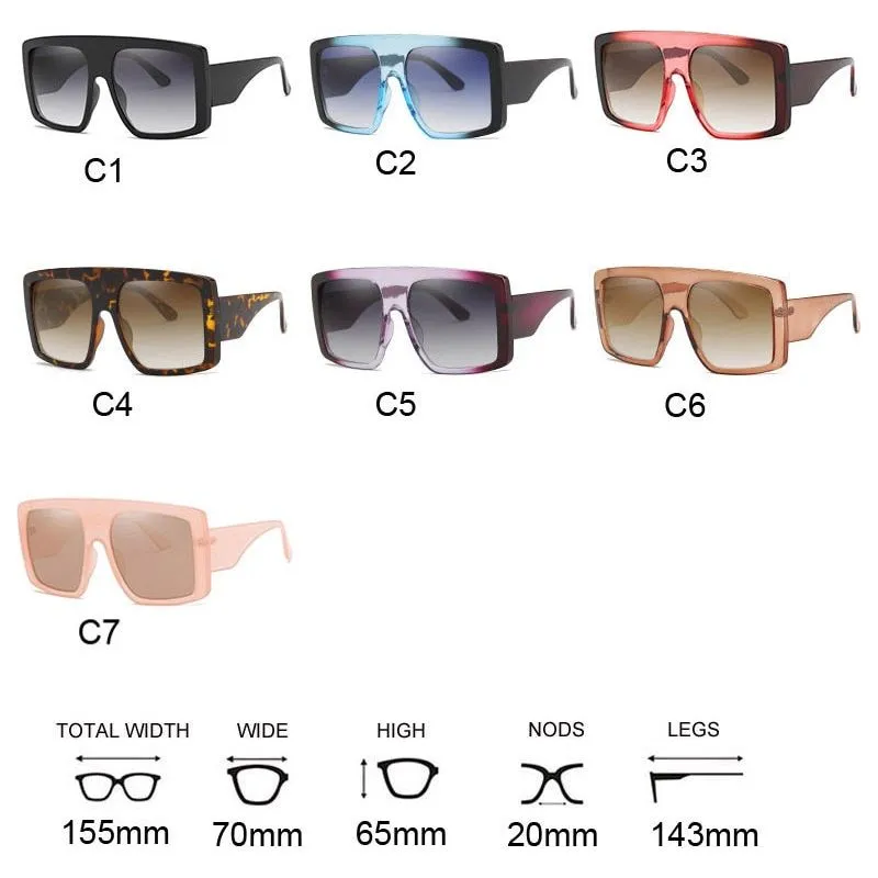 Women's Oversized Frame Design Sunglasses UV400