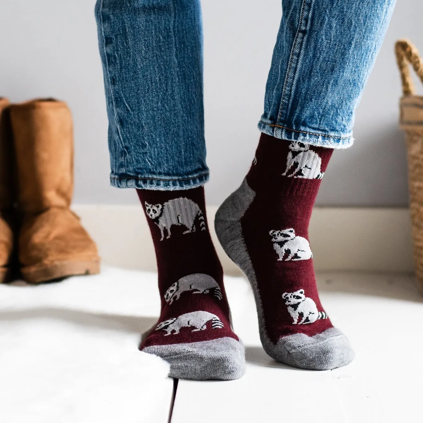 Women’s Raccoon Merino Wool Socks